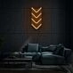 Four Arrows Pointing Down Neon Calming Downward Motion