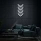 Four Arrows Pointing Down Neon Calming Downward Motion