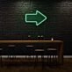 Arrow Pointing Right Neon Moving Forward Illuminated