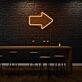 Arrow Pointing Right Neon Moving Forward Illuminated