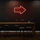 Arrow Pointing Right Neon Moving Forward Illuminated