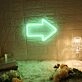 Arrow Pointing Right Neon Moving Forward Illuminated