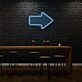 Arrow Pointing Right Neon Moving Forward Illuminated