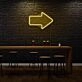 Arrow Pointing Right Neon Moving Forward Illuminated