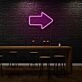 Arrow Pointing Right Neon Moving Forward Illuminated