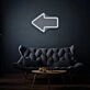 Arrow Pointing Left Neon Directional Cues in Light