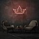 Royal Crown Neon Elegance and Regal Charm