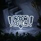 Customize Now Open Neon Writing in Comic Cloud Playful and Inviting