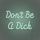 Don't be a Dick Neon Humor and Straight Talk