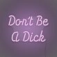 Don't be a Dick Neon Humor and Straight Talk