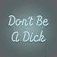 Don't be a Dick Neon Humor and Straight Talk