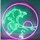 Sea Sun Waves Neon Sign