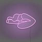 Smoking Lips Neon Seductive Glow with an Edge