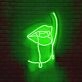 Bloody Vampire with big red lips neon sign
