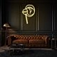 Woman Lips Neon Sign Sensual Beauty Illuminated
