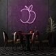 Peach Neon Art Sweet Charm and Juiciness