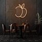 Peach Neon Art Sweet Charm and Juiciness