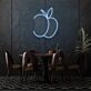 Peach Neon Art Sweet Charm and Juiciness