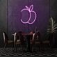 Peach Neon Art Sweet Charm and Juiciness