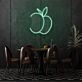 Peach Neon Art Sweet Charm and Juiciness