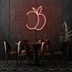 Peach Neon Art Sweet Charm and Juiciness