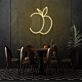 Peach Neon Art Sweet Charm and Juiciness