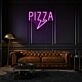 PiZZa Neon Text Classic Italian Delight