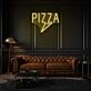 PiZZa Neon Text Classic Italian Delight