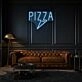 PiZZa Neon Text Classic Italian Delight