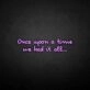 'once upon a time we had it all' neon sign