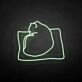 'The cat on the pillow' neon sign
