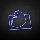 'The cat on the pillow' neon sign