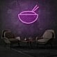 Bowl With Chopsticks Neon Asian Cuisine Delight