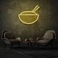 Bowl With Chopsticks Neon Asian Cuisine Delight