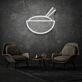 Bowl With Chopsticks Neon Asian Cuisine Delight