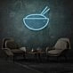 Bowl With Chopsticks Neon Asian Cuisine Delight