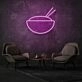 Bowl With Chopsticks Neon Asian Cuisine Delight