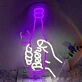 Customize Hand Holding a Beer Bottle Neon Cheers to Good Times
