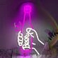 Customize Hand Holding a Beer Bottle Neon Cheers to Good Times