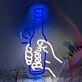 Customize Hand Holding a Beer Bottle Neon Cheers to Good Times
