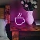 Hot Drink Neon Cozy Comfort in a Warm Glow