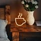 Hot Drink Neon Cozy Comfort in a Warm Glow