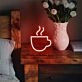 Hot Drink Neon Cozy Comfort in a Warm Glow
