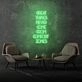 Great Things Never Come From Comfort Zones Neon Sign Pushing Boundaries and Growth