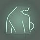Sexy Woman Side Profile Neon Art Feminine Form Celebrated