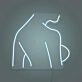 Sexy Woman Side Profile Neon Art Feminine Form Celebrated