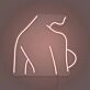 Sexy Woman Side Profile Neon Art Feminine Form Celebrated
