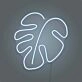 Neon Leaf Light Nature's Tranquility in Luminous Form