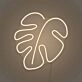 Neon Leaf Light Nature's Tranquility in Luminous Form
