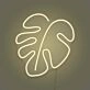 Neon Leaf Light Nature's Tranquility in Luminous Form